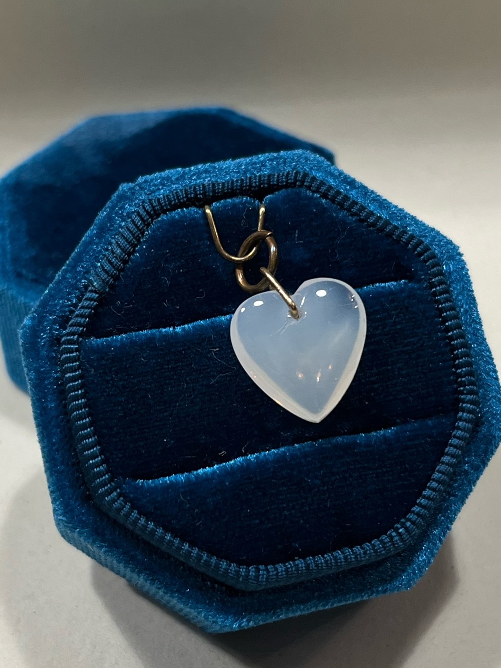 Antique/ Estate Opaline Heart Charm